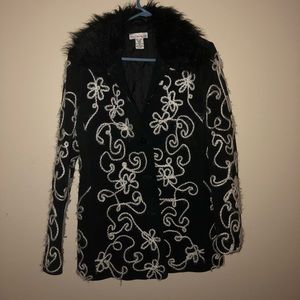 Genuine leather white house black market jacket